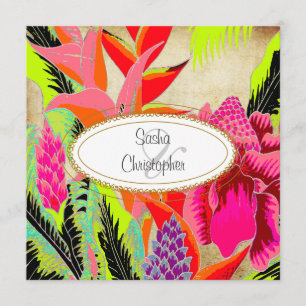 Invitation Mariage Torche Ginger+heliconia/Luau