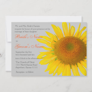 Invitation Mariage Tournesol 2