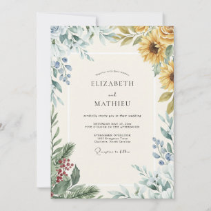 Invitation Mariage Tournesol Ambre Baie