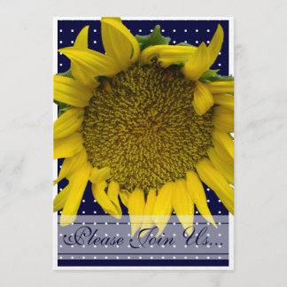 Invitation Mariage Tournesol avec points