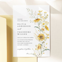 Mariage Tournesol Fleur Sauvage Jaune