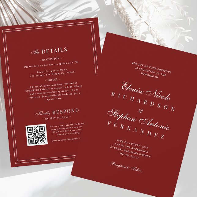 Invitation Mariage Tout Compris à l'Ancienne (Créateur téléchargé)