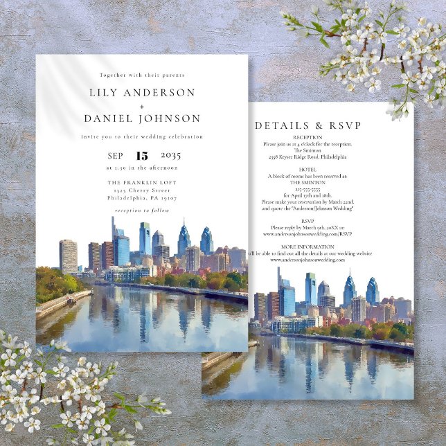 Invitation Mariage tout compris avec vue sur Philadelphie à l (Créateur téléchargé)