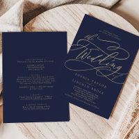 Mariage Tout Compris Or Romantique Calligraphié Bl