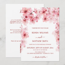 Mariage tout-en-un aquarelle Cerisier Fleur