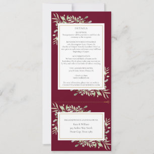 Invitation Mariage Tout En Un Botanique Verdure Bourgogne