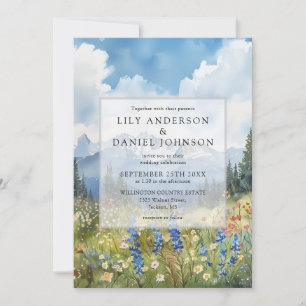 Invitation Mariage Tout En Un Fleur De Montagne Sauvage Flora