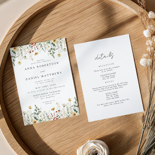 Invitation Mariage Tout En Un Wildflower