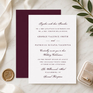 Invitation Mariage traditionnel bourguignon