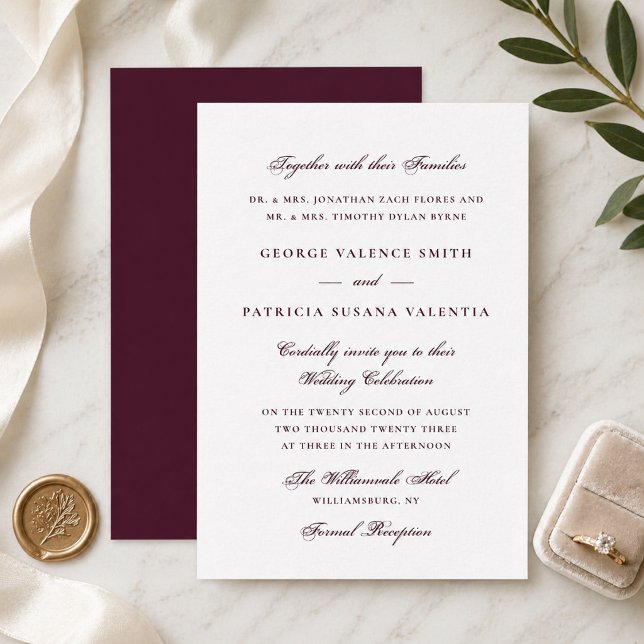 Invitation Mariage traditionnel bourguignon (Créateur téléchargé)