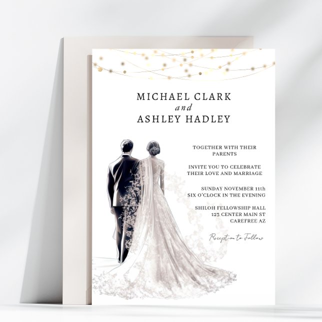 Invitation Mariage Traditionnel Élégant (Créateur téléchargé)