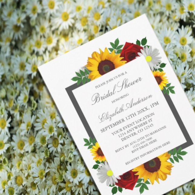 Invitation Mariage traditionnel floral Shower (Créateur téléchargé)