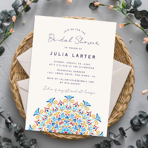 Invitation Mariage Tribal Folk Country Crest Mandala Enterrem