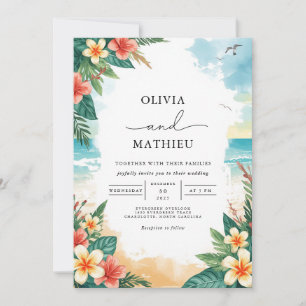 Invitation Mariage Tropical Beach Bliss