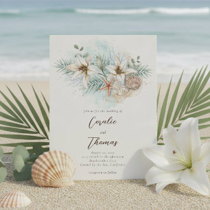 Invitation Mariage Tropical Bohème Floral de Plage