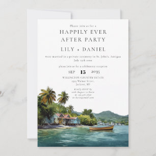 Invitation Mariage Tropical Caraïbes Heureux à jamais