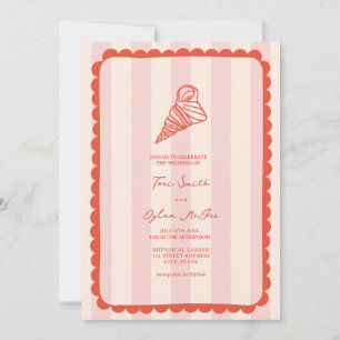 Invitation Mariage Tropical Coquillage Coquillage Pont Rosé