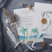 Mariage Tropical de Plage avec Pergola Florale et