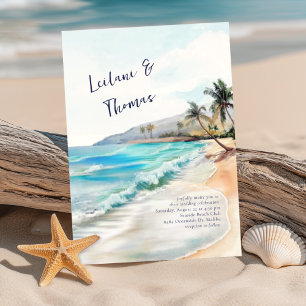 Invitation Mariage Tropical de Plage Sérénité au Bord de Mer