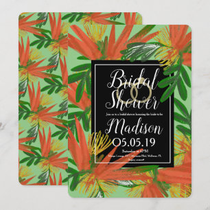 Invitation Mariage Tropical Élégant de l'Oiseau de Paradis