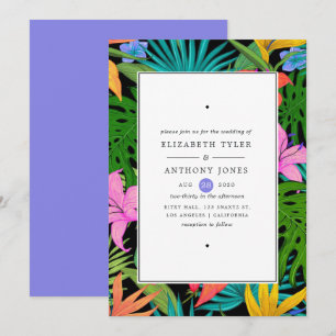 Invitation Mariage Tropical Exotique Coloré