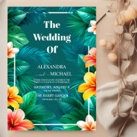 Mariage tropical floral