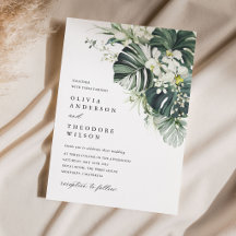 Mariage Tropical Monstera Vert Sauge