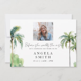 Invitation Mariage Tropical Photo Baby Shower de la Mariée