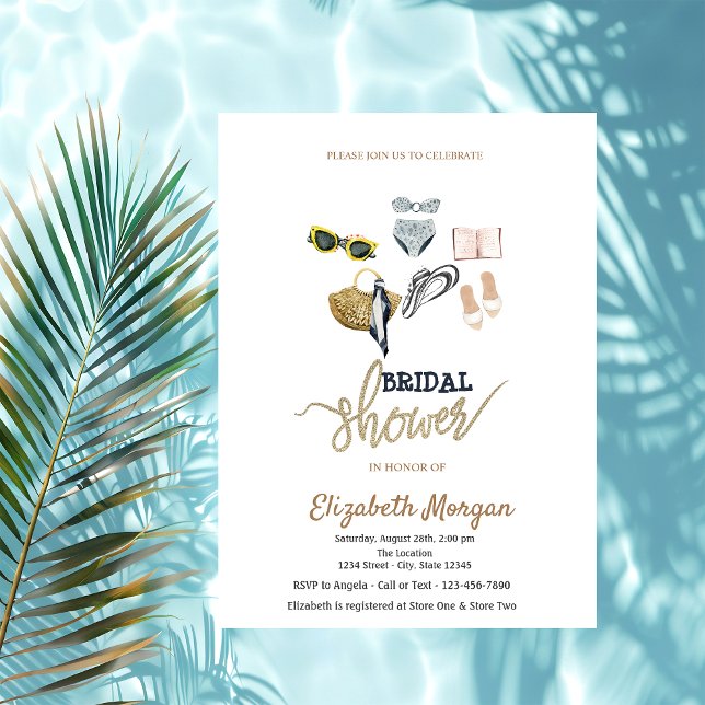 Invitation Mariage Tropical sur la Plage (Créateur téléchargé)