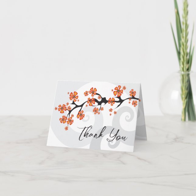 Invitation Mariage Tropical Tourbillon Gris Fusion Hibiscus O (Devant)