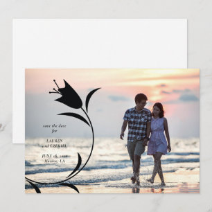 INVITATION MARIAGE TULIPE NOIRE MODÈLE ÉVÉNEMENT À VENIR