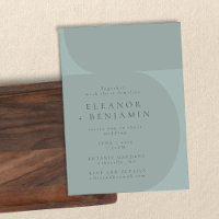 Mariage Turquoise de bloc de couleur minimaliste c