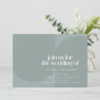 Mariage Turquoise minimaliste géométrique moderne