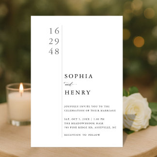 Invitation Mariage Typographie Minimaliste Moderne