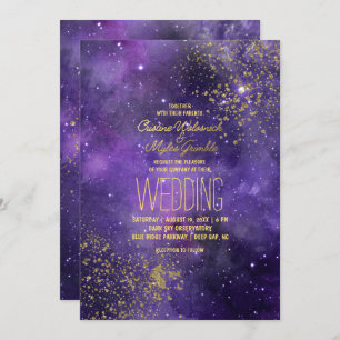 Invitation Mariage ultraviolet Glam Starry Night
