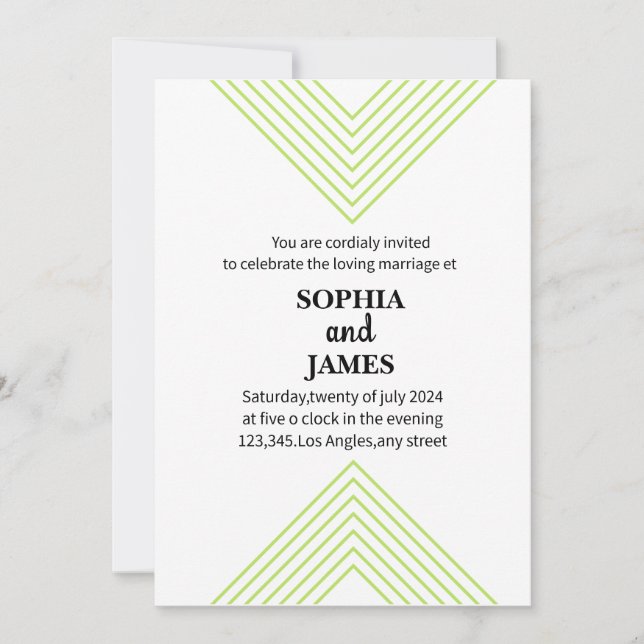 Invitation Mariage unique et minimaliste (Devant)