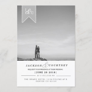Invitation Mariage urbain moderne Inviter photo