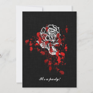 Invitation Mariage Vampire Gothique Rose Éternelle
