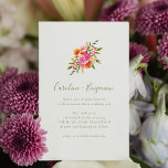 Invitation Mariage végétal rose orange minimaliste<br><div class="desc">Faire-part de mariage végétal rose orange minimaliste</div>
