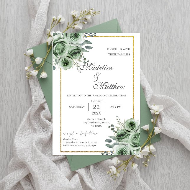 Invitation Mariage verdure  (Créateur téléchargé)