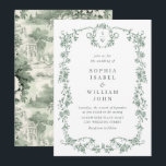 Invitation Mariage vert de l'âge orné victorien Grace Floral<br><div class="desc">Pour plus de personnalisation,  cliquez sur le lien "customiser plus" et utilisez notre outil de conception pour modifier ce modèle. Si vous avez besoin d'aide ou d'articles correspondants,  veuillez me contacter.</div>