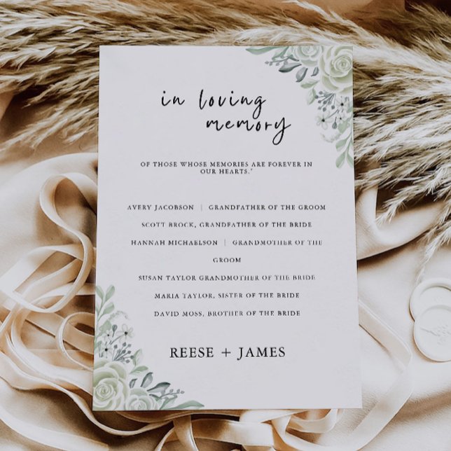 Invitation Mariage Vert Emeraude En Symbole Mémoire Amour, (Emerald Green Wedding In Loving Memory Sign, Invitation)