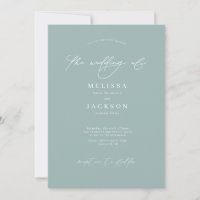 Mariage vert minimaliste Pastel Seafoam