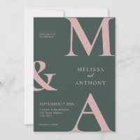 Mariage vert rose minimaliste moderne