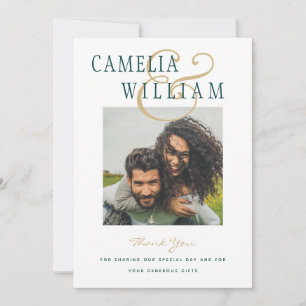 Invitation Mariage vert Turquoise Peacock PHOTO Merci
