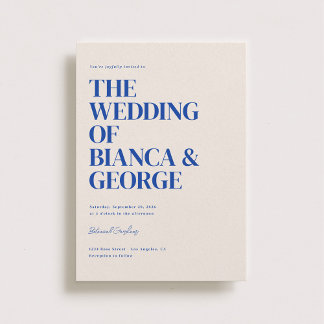 Invitation Mariage Vertical Belmont