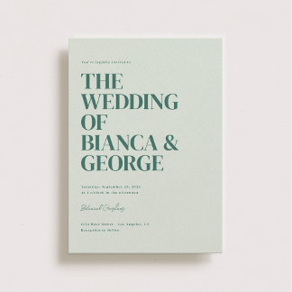 Invitation Mariage Vertical Belmont