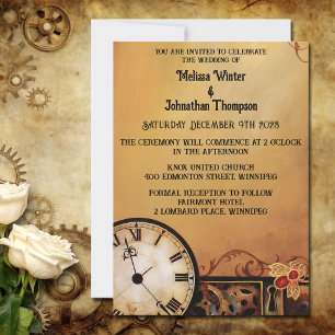 Invitation Mariage victorien Steampunk