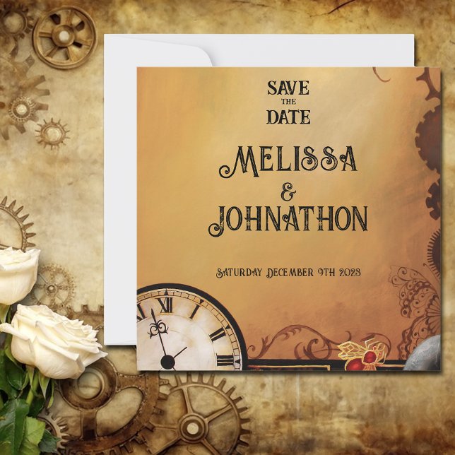 Invitation Mariage victorien Steampunk (Créateur téléchargé)