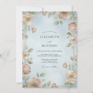Invitation Mariage Vigne à Feuilles de Champagne